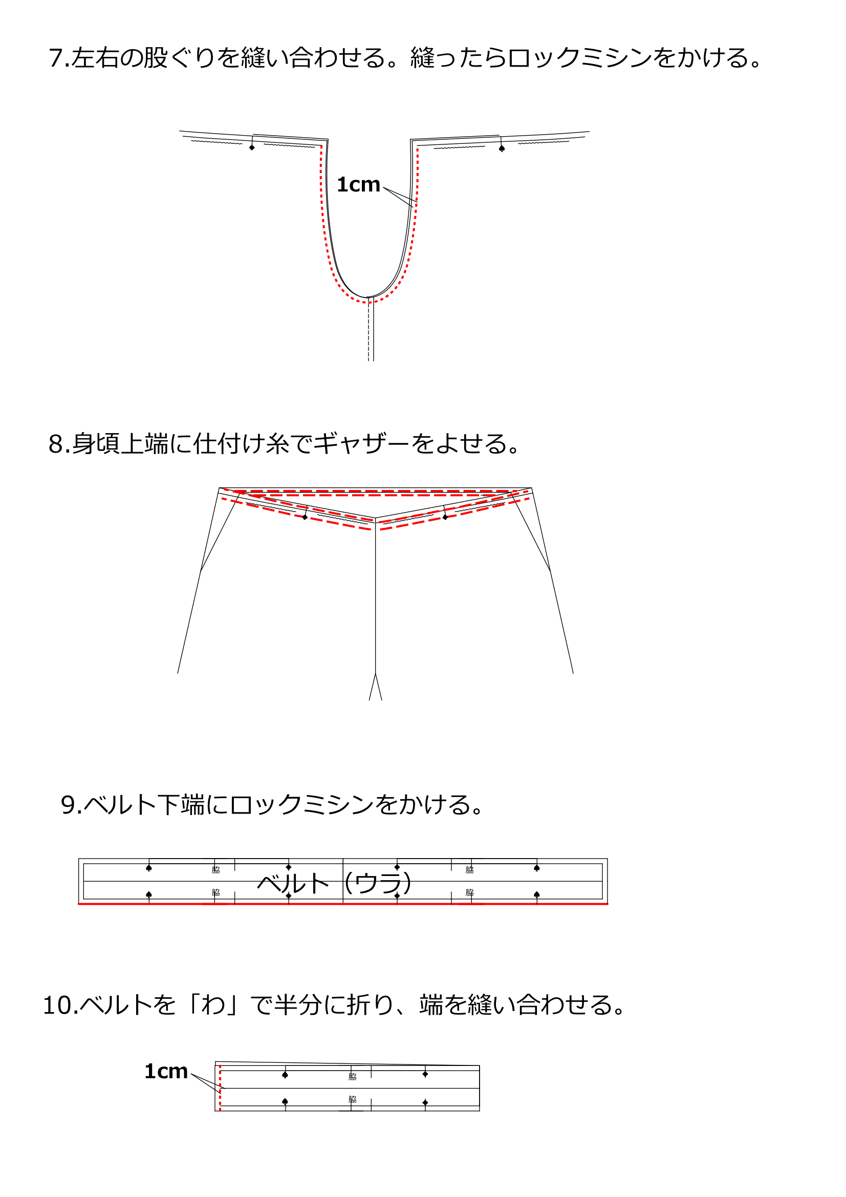 スカンツ・ガウチョパンツの作り方その３